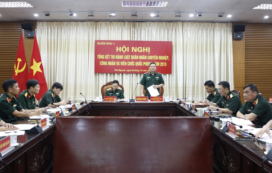 Quân khu 1 thực hiện đồng bộ, chặt chẽ, hiệu quả Luật Quân nhân chuyên nghiệp, công nhân và viên chức quốc phòng