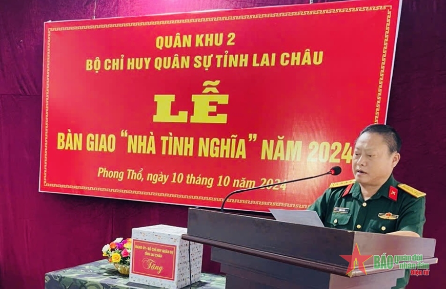 Bộ CHQS tỉnh Lai Châu bàn giao Nhà tình nghĩa