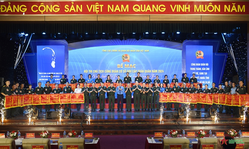 Bế mạc Hội thi Chủ tịch công đoàn cơ sở giỏi cấp toàn quân năm 2024