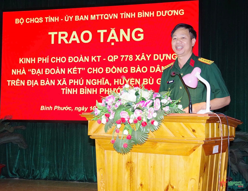 Đoàn Kinh tế - Quốc phòng 778 bàn giao kinh phí xây dựng 2 căn nhà “Đại đoàn kết” cho đồng bào dân tộc thiểu số