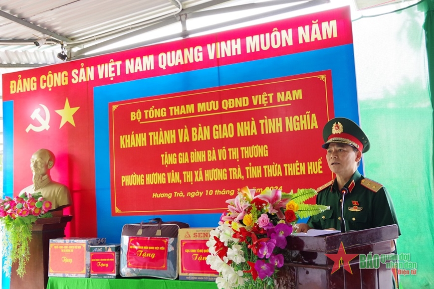 Trung tướng Phạm Trường Sơn dự Lễ khánh thành và bàn giao Nhà tình nghĩa tặng thân nhân liệt sĩ
