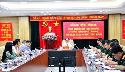View - 	Bộ trưởng Bộ Khoa học và Công nghệ thăm Học viện Kỹ thuật Quân sự