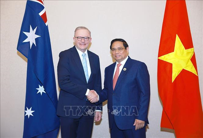 Hội nghị Cấp cao ASEAN: Thủ tướng Phạm Minh Chính hội kiến Thủ tướng Australia