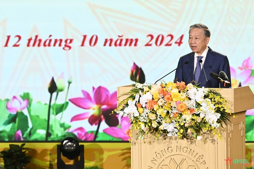 Tổng Bí thư, Chủ tịch nước Tô Lâm: Học viện Nông nghiệp Việt Nam phấn đấu trở thành mô hình trường đại học kiểu mẫu về tự chủ, đổi mới, sáng tạo