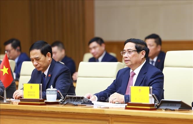 Thủ tướng Phạm Minh Chính hội đàm với Thủ tướng Trung Quốc Lý Cường