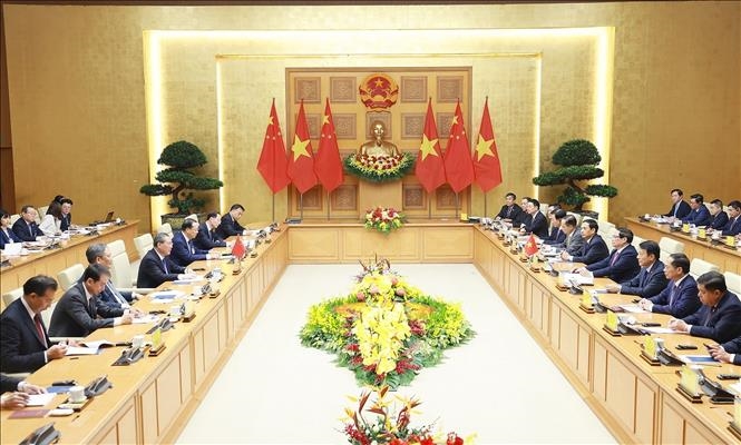 Thủ tướng Phạm Minh Chính hội đàm với Thủ tướng Trung Quốc Lý Cường
