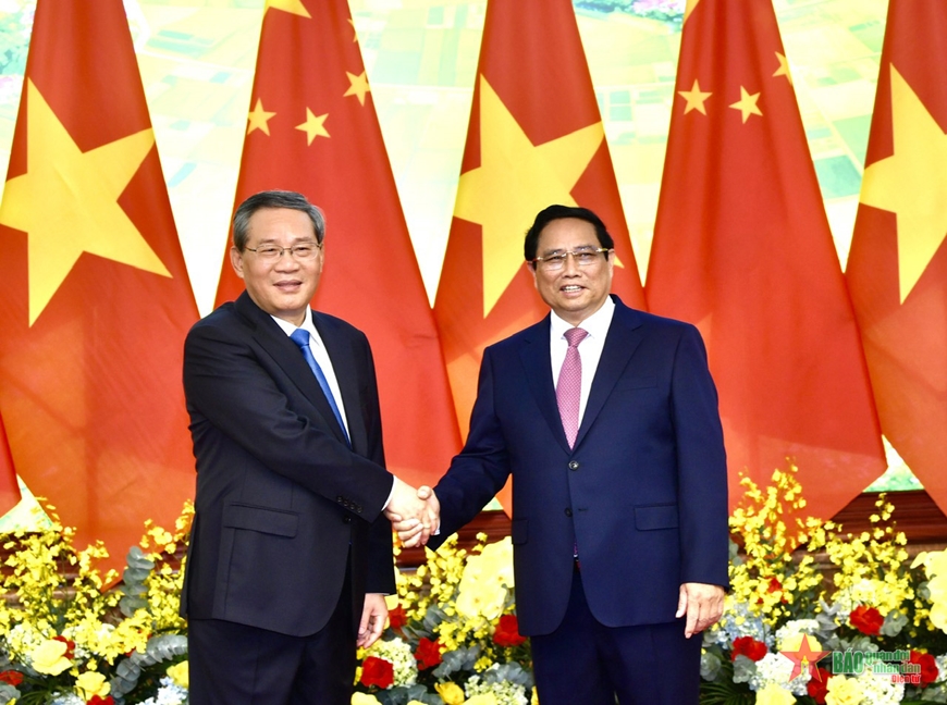 Thủ tướng Phạm Minh Chính hội đàm với Thủ tướng Trung Quốc Lý Cường