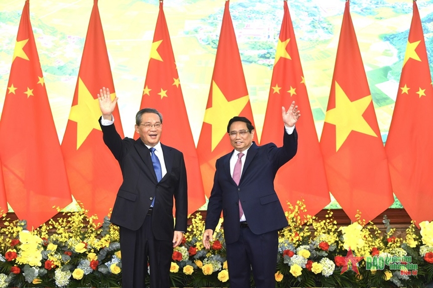Thủ tướng Phạm Minh Chính hội đàm với Thủ tướng Trung Quốc Lý Cường