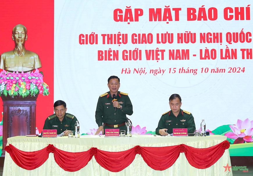 Gặp mặt báo chí giới thiệu Giao lưu hữu nghị quốc phòng biên giới Việt Nam-Lào lần thứ 2