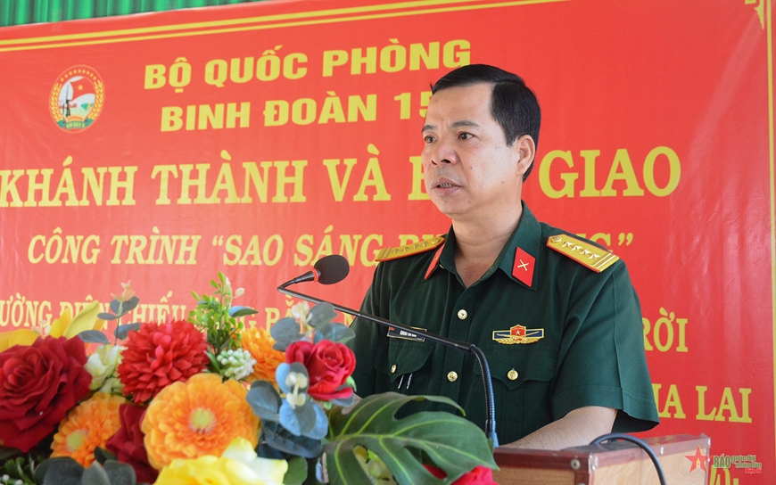Binh đoàn 15: Khánh thành, bàn giao 2 công trình “Sao sáng buôn làng” tại huyện biên giới Chư Prông