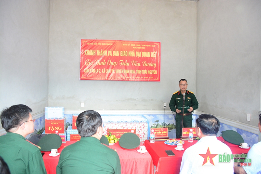 Cục Hậu cần, Tổng cục Chính trị khánh thành nhà “Đại đoàn kết”
