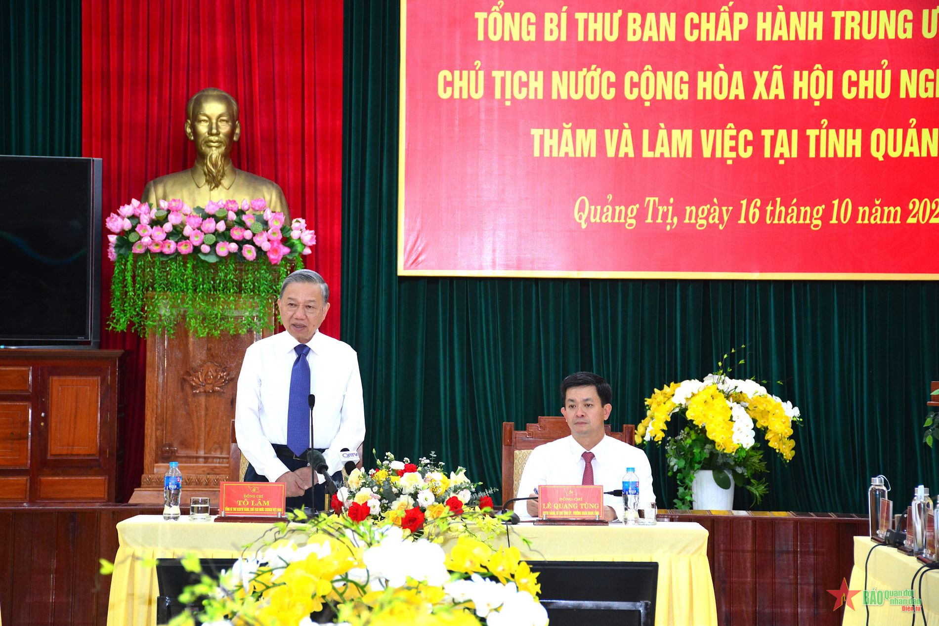 Tổng Bí thư, Chủ tịch nước Tô Lâm làm việc với Ban Thường vụ Tỉnh ủy Quảng Trị