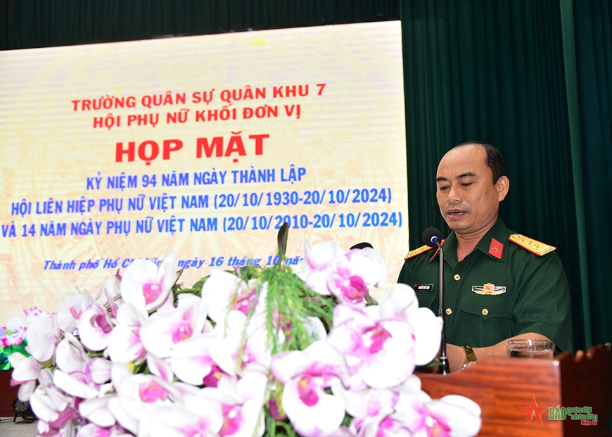 Trường Quân sự Quân khu 7 họp mặt Ngày Phụ nữ Việt Nam 20-10