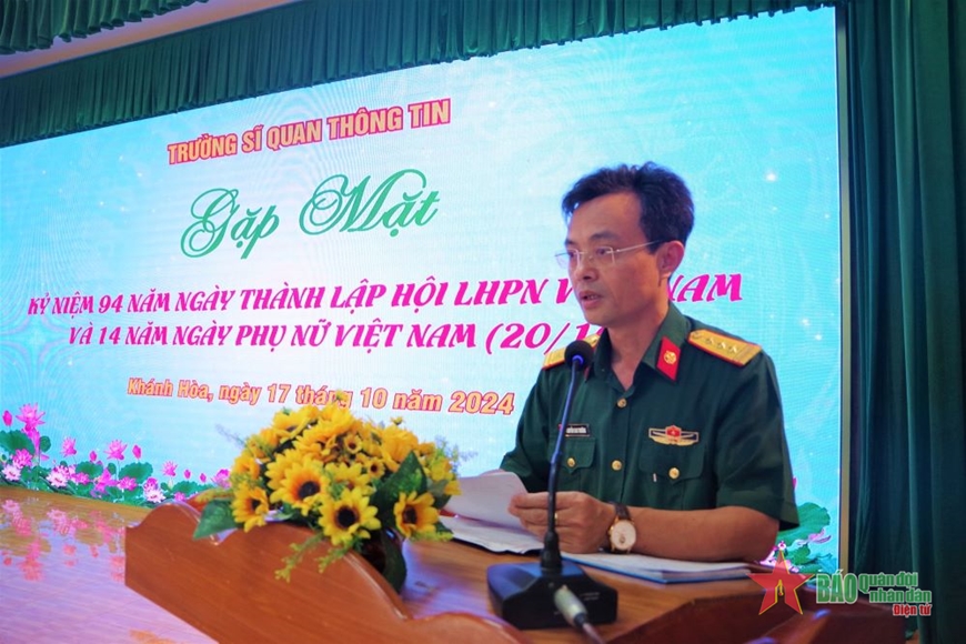 Trường Sĩ quan Thông tin gặp mặt kỷ niệm 94 năm Ngày thành lập Hội Liên hiệp Phụ nữ Việt Nam