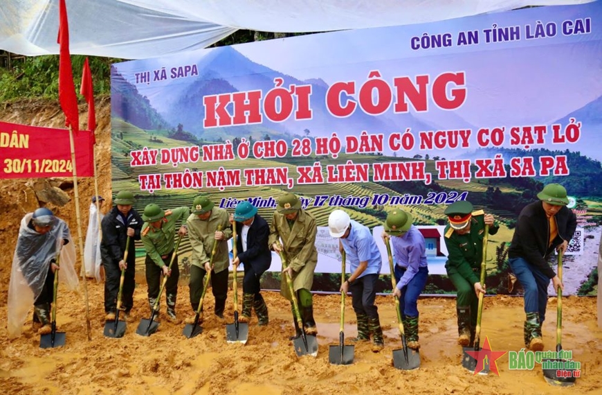 Sa Pa: Khởi công xây dựng nhà ở cho 28 hộ xã Liên Minh bị ảnh hưởng bởi thiên tai