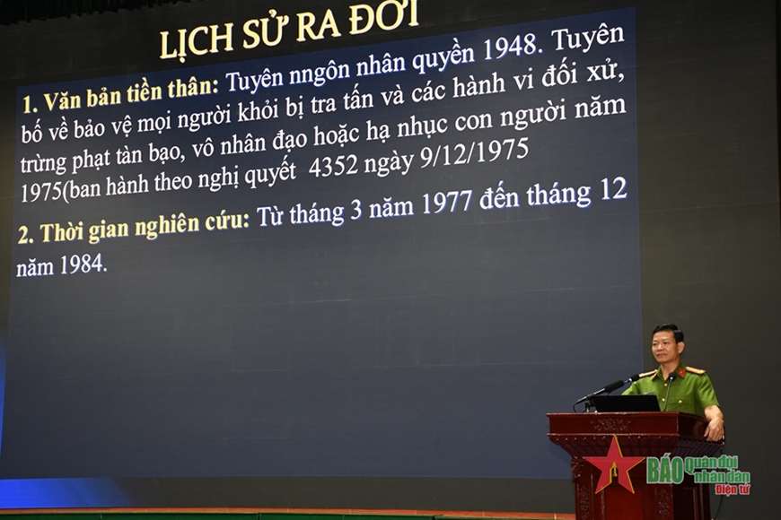 Học viện Kỹ thuật Quân sự tuyên truyền về phòng, chống tra tấn