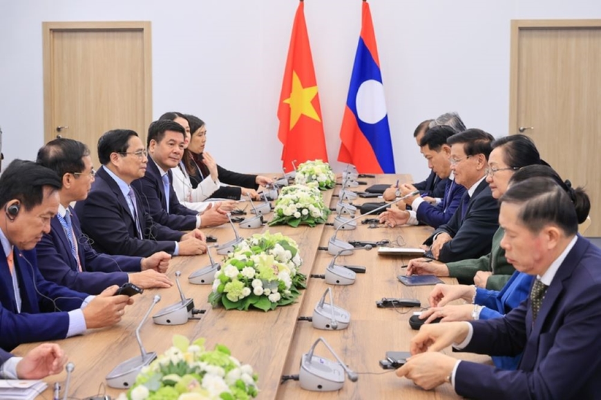 Thủ tướng Chính phủ Phạm Minh Chính hội kiến Tổng Bí thư, Chủ tịch nước Lào