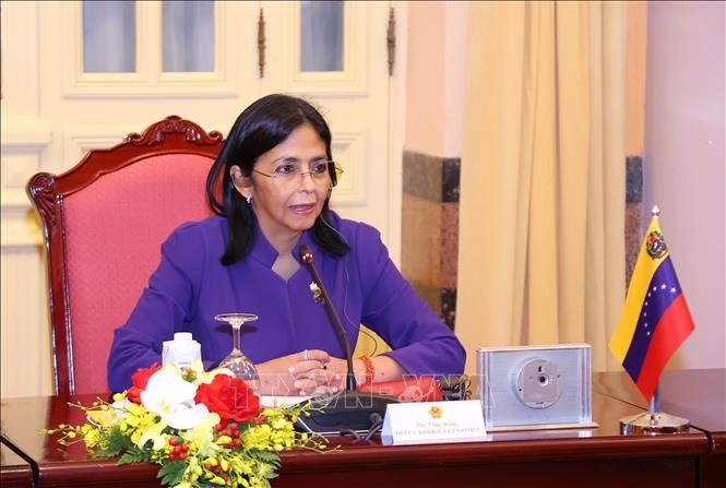 Phó chủ tịch nước Võ Thị Ánh Xuân hội đàm với Phó tổng thống Thường trực Venezuela