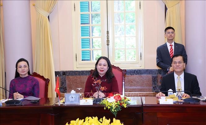 Phó chủ tịch nước Võ Thị Ánh Xuân hội đàm với Phó tổng thống Thường trực Venezuela