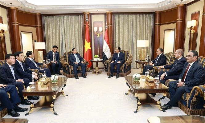 Thủ tướng Phạm Minh Chính hội kiến Thủ tướng Ai Cập