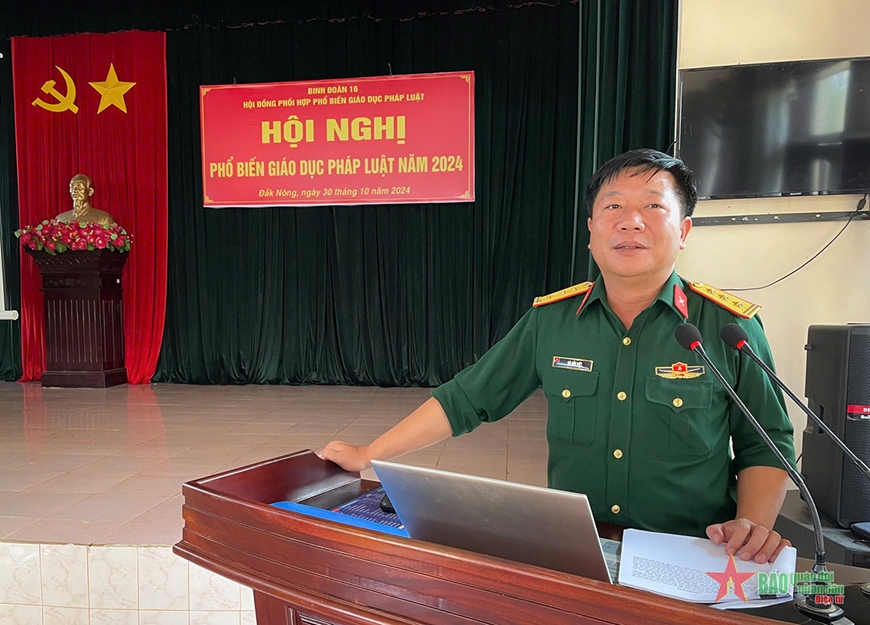 Binh đoàn 16, tổ chức giáo dục pháp luật tại địa bàn Trung đoàn 720