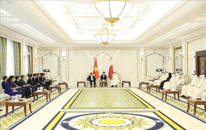 Thủ tướng Phạm Minh Chính hội đàm với Thủ tướng Nhà nước Qatar