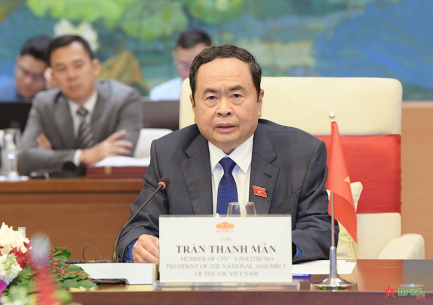 Chủ tịch Quốc hội Trần Thanh Mẫn hội đàm với Chủ tịch Quốc hội Chính quyền Nhân dân Cuba Esteban Lazo Hernandez