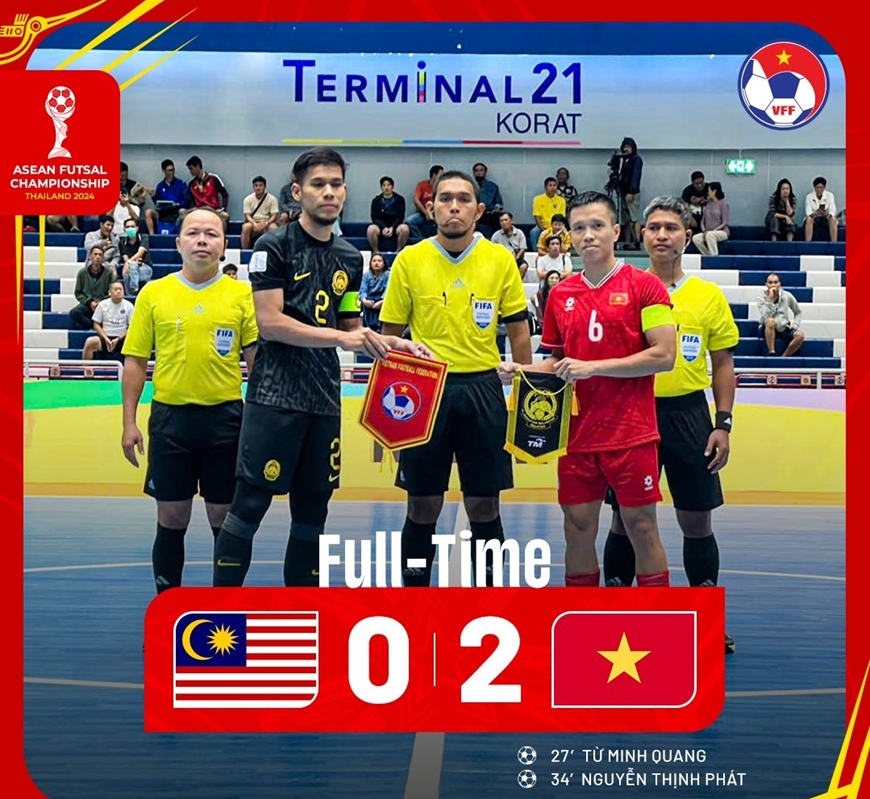 Đội tuyển futsal Việt Nam rộng cửa vào bán kết giải Đông Nam Á
