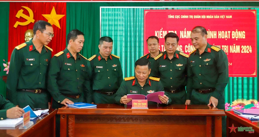 Tổng cục Chính trị kiểm tra kết quả hoạt động công tác Đảng, công tác chính trị tại Bình Định