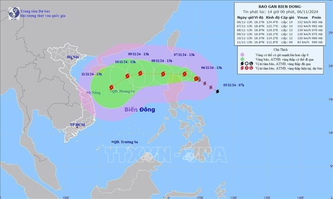 Các tỉnh từ Quảng Ninh đến Bình Thuận chủ động ứng phó bão Yinxing