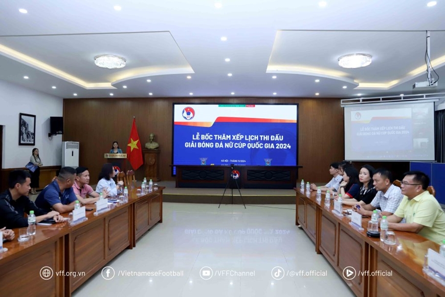 Bốc thăm xếp lịch thi đấu Giải bóng đá nữ Cúp quốc gia 2024