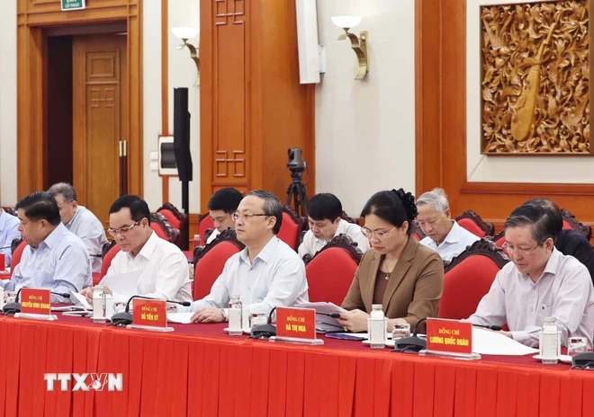 Tổng Bí thư Tô Lâm làm việc với Tiểu ban Văn kiện Đại hội XIV của Đảng