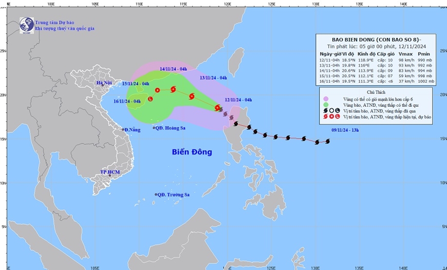 Bão số 7 suy yếu thành áp thấp nhiệt đới, bão số 8 (Toraji) gần Biển Đông