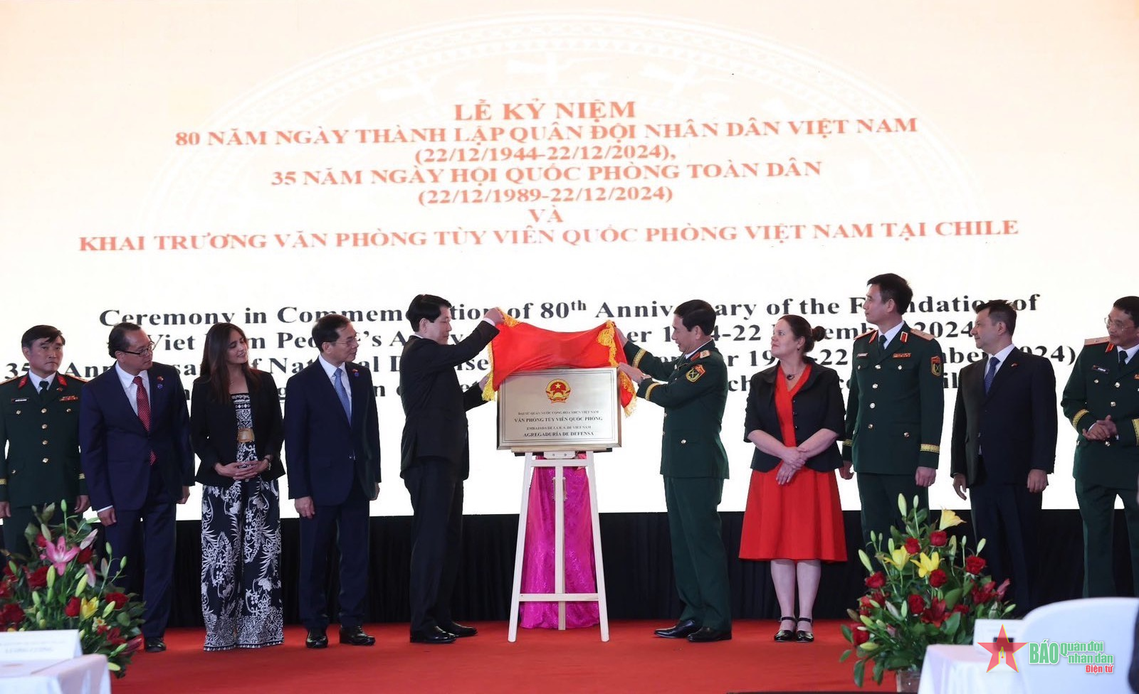Kỷ niệm 80 năm Ngày thành lập QĐND Việt Nam và khai trương Văn phòng Tùy viên Quốc phòng Việt Nam tại Chile