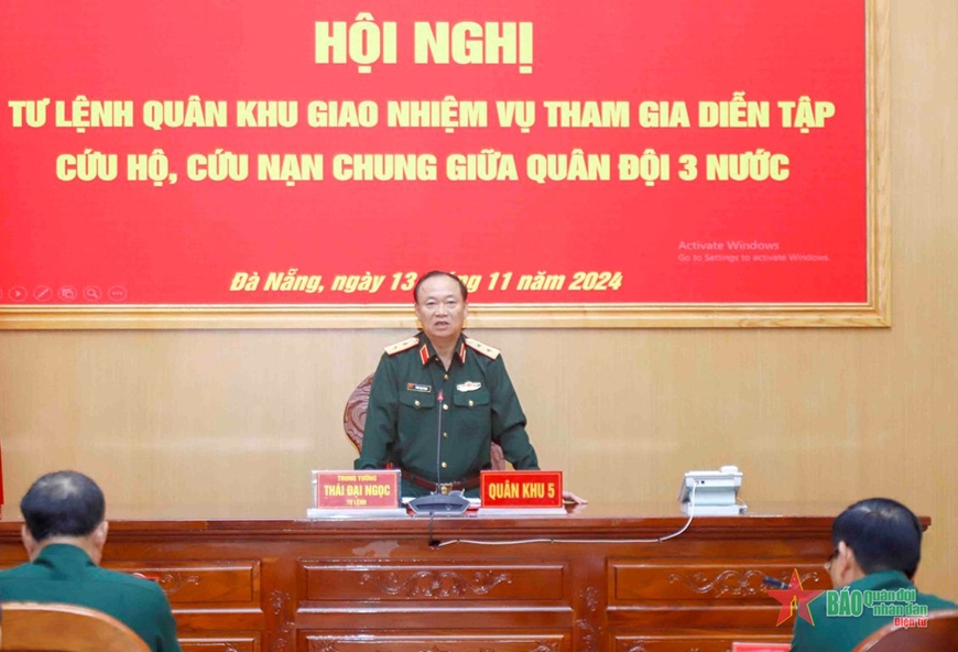 Chuẩn bị diễn tập cứu hộ - cứu nạn chung quân đội ba nước Việt Nam - Campuchia - Lào