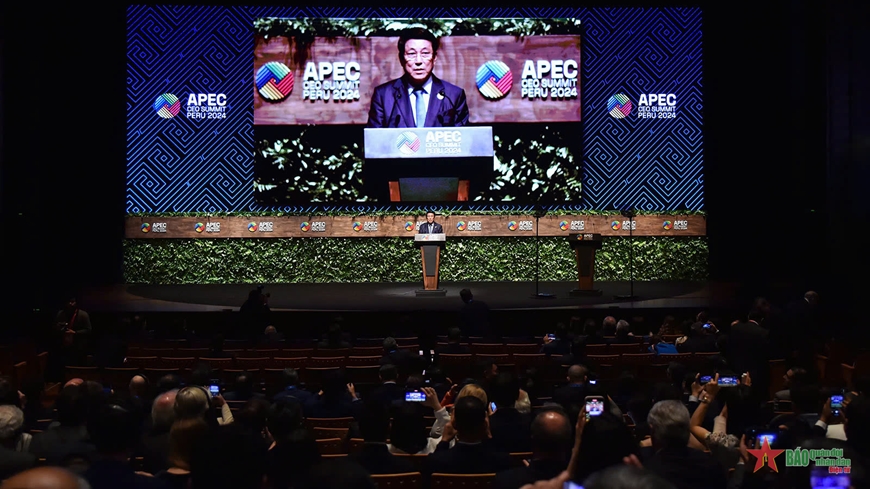 Chủ tịch nước Lương Cường phát biểu tại Hội nghị Thượng đỉnh Doanh nghiệp APEC 2024