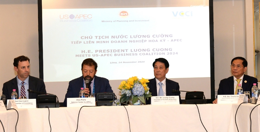 Chủ tịch nước hội kiến Quốc vương Brunei, Thị trưởng thành phố Lima, tiếp Liên minh doanh nghiệp Hoa Kỳ - APEC
