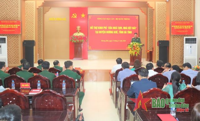 Tổng cục Hậu cần hỗ trợ xây dựng 50 căn nhà tại huyện Hương Khê, tỉnh Hà Tĩnh