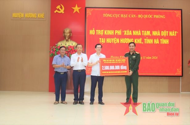 Tổng cục Hậu cần hỗ trợ xây dựng 50 căn nhà tại huyện Hương Khê, tỉnh Hà Tĩnh