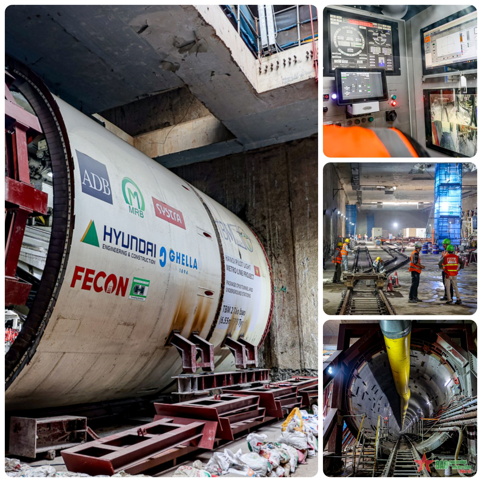 Cận cảnh robot TBM khoan hầm của dự án metro Nhổn-ga Hà Nội