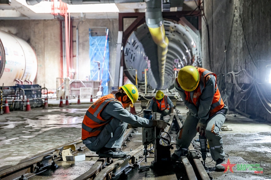 Cận cảnh robot TBM khoan hầm của dự án metro Nhổn-ga Hà Nội