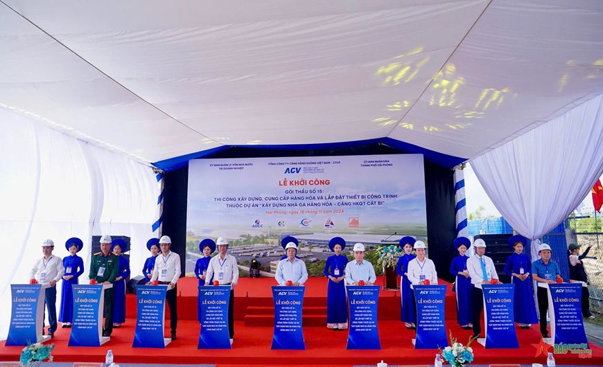 Tổng công ty 319 tham gia thi công Dự án "Xây dựng nhà ga hàng hóa - Cảng hàng không quốc tế Cát Bi"