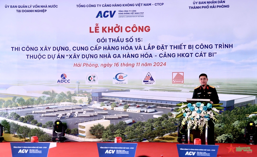 Tổng công ty 319 tham gia thi công Dự án "Xây dựng nhà ga hàng hóa - Cảng hàng không quốc tế Cát Bi"