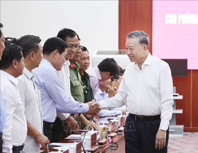 Tổng Bí thư Tô Lâm làm việc với Ban Thường vụ Tỉnh ủy Cà Mau