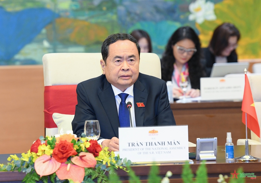 Chủ tịch Quốc hội Trần Thanh Mẫn hội đàm với Chủ tịch Quốc hội Armenia Alen Simonyan