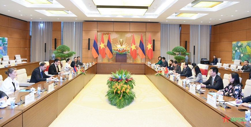 Chủ tịch Quốc hội Trần Thanh Mẫn hội đàm với Chủ tịch Quốc hội Armenia Alen Simonyan