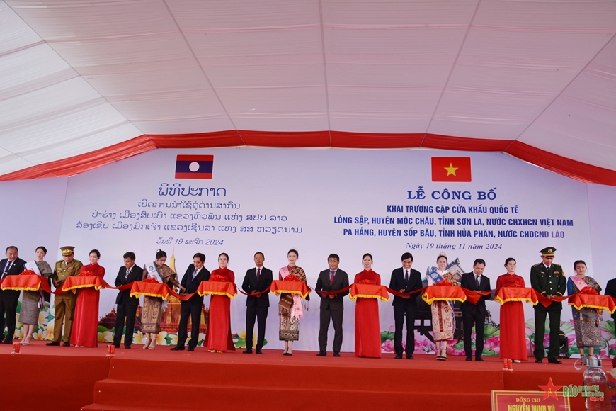 Khai trương cặp Cửa khẩu Quốc tế Lóng Sập (Sơn La, Việt Nam) - Pa Hang (Houaphanh, Lào)