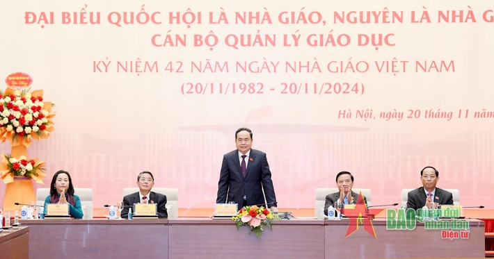 Chủ tịch Quốc hội Trần Thanh Mẫn: Có chính sách đặc thù, vượt trội để tôn vinh, bảo vệ nhà giáo