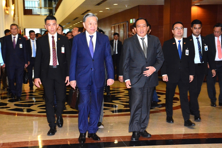 Tổng Bí thư Tô Lâm hội kiến với Chủ tịch Thượng viện Malaysia