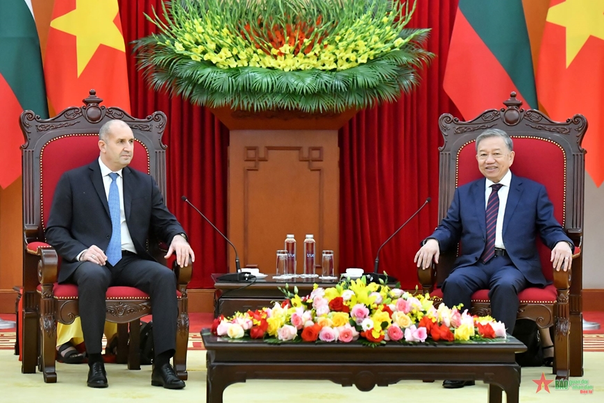 Tổng Bí thư Tô Lâm tiếp Tổng thống Bulgaria Rumen Radev